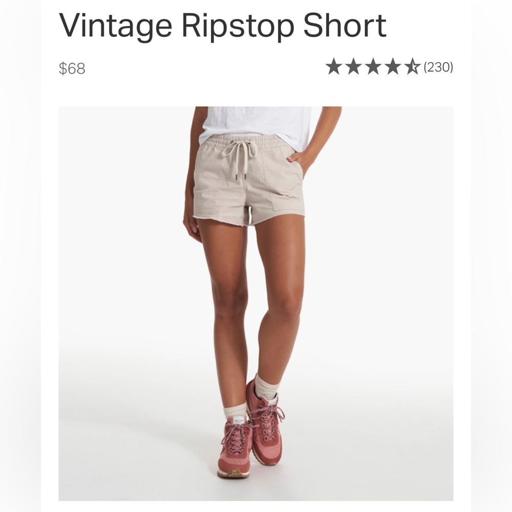 Vuori Khaki Vintage Ripstop Short - Size XL